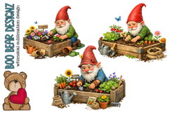Gnome Planting Clipart Product Image 1