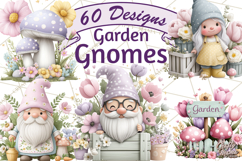 Easter Garden Gnomes, Cute Mini World Spring Clipart Png Product Image 1