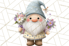 Easter Garden Gnomes, Cute Mini World Spring Clipart Png Product Image 5