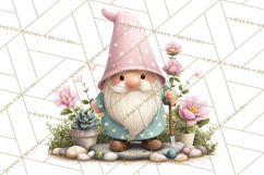 Easter Garden Gnomes, Cute Mini World Spring Clipart Png Product Image 2