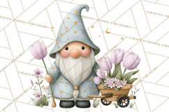 Easter Garden Gnomes, Cute Mini World Spring Clipart Png Product Image 4