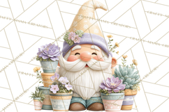 Easter Garden Gnomes, Cute Mini World Spring Clipart Png Product Image 3
