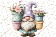 Easter Garden Gnomes, Cute Mini World Spring Clipart Png Product Image 4