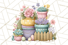 Easter Garden Gnomes, Cute Mini World Spring Clipart Png Product Image 5