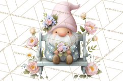 Easter Garden Gnomes, Cute Mini World Spring Clipart Png Product Image 2