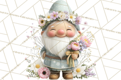 Easter Garden Gnomes, Cute Mini World Spring Clipart Png Product Image 4
