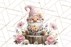 Easter Garden Gnomes, Cute Mini World Spring Clipart Png Product Image 2