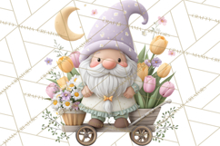 Easter Garden Gnomes, Cute Mini World Spring Clipart Png Product Image 4