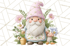 Easter Garden Gnomes, Cute Mini World Spring Clipart Png Product Image 5