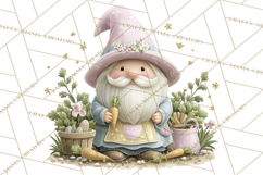 Easter Garden Gnomes, Cute Mini World Spring Clipart Png Product Image 2