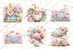 Easter Garden Gnomes, Cute Mini World Spring Clipart Png Product Image 8