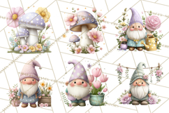 Easter Garden Gnomes, Cute Mini World Spring Clipart Png Product Image 9