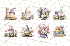 Easter Garden Gnomes, Cute Mini World Spring Clipart Png Product Image 4