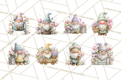 Easter Garden Gnomes, Cute Mini World Spring Clipart Png Product Image 3