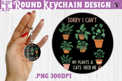 Round keychain | Garden Design | Gardening Product Image 1