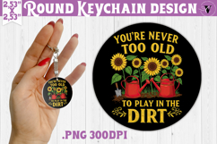 Round keychain | Garden Design | Gardening Product Image 1