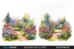 Watercolor Garden Lawns Exquisite Clipart Product Image 1