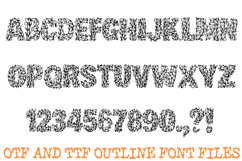 Garden Leaf Font Spring Floral Vine Lettering ABC OTF Type Product Image 2