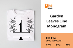 Garden Leaves Line Monogram Product Image 1