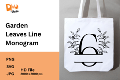 Garden Leaves Line Monogram Product Image 1