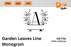 Garden Leaves Line Monogram Product Image 1
