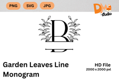 Garden Leaves Line Monogram Product Image 1