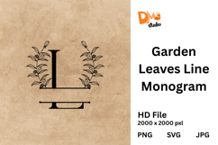 Garden Leaves Line Monogram Product Image 1