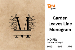 Garden Leaves Line Monogram Product Image 1