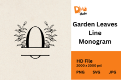 Garden Leaves Line Monogram Product Image 1