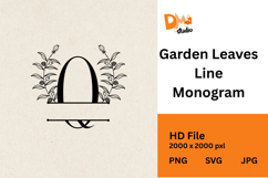 Garden Leaves Line Monogram Product Image 1