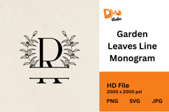 Garden Leaves Line Monogram Product Image 1