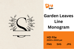 Garden Leaves Line Monogram Product Image 1