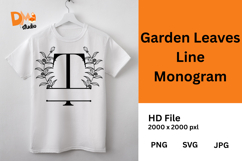 Garden Leaves Line Monogram Product Image 1