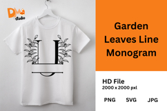 Garden Leaves Line Monogram Product Image 1