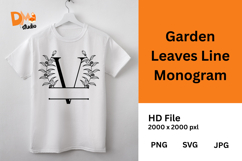 Garden Leaves Line Monogram Product Image 1