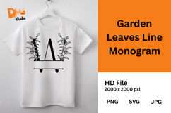 Garden Leaves Line Monogram Product Image 1