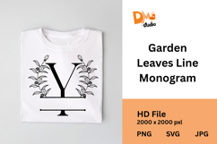Garden Leaves Line Monogram Product Image 1