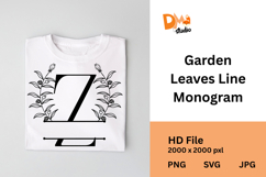 Garden Leaves Line Monogram Product Image 1