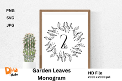 Garden Leaves Monogram Product Image 1