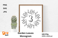 Garden Leaves Monogram Product Image 1