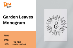 Garden Leaves Monogram Product Image 1