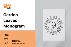 Garden Leaves Monogram Product Image 1