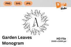 Garden Leaves Monogram Product Image 1