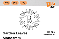 Garden Leaves Monogram Product Image 1
