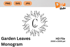 Garden Leaves Monogram Product Image 1