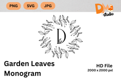 Garden Leaves Monogram Product Image 1