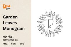 Garden Leaves Monogram Product Image 1