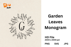 Garden Leaves Monogram Product Image 1