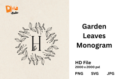 Garden Leaves Monogram Product Image 1