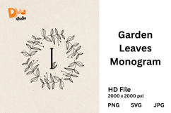 Garden Leaves Monogram Product Image 1